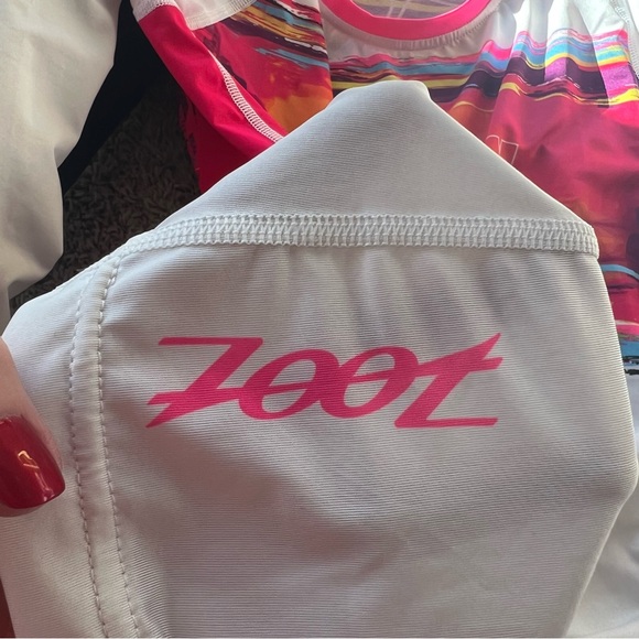 Zoot 78 Ironman Running Shirt Women's Size XL Dry Fit Hot Pink White Des… - Picture 5 of 7